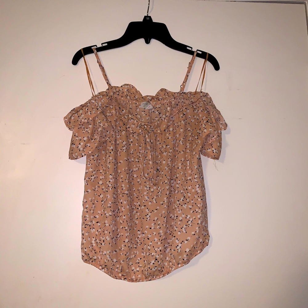Pink flowered blouse
